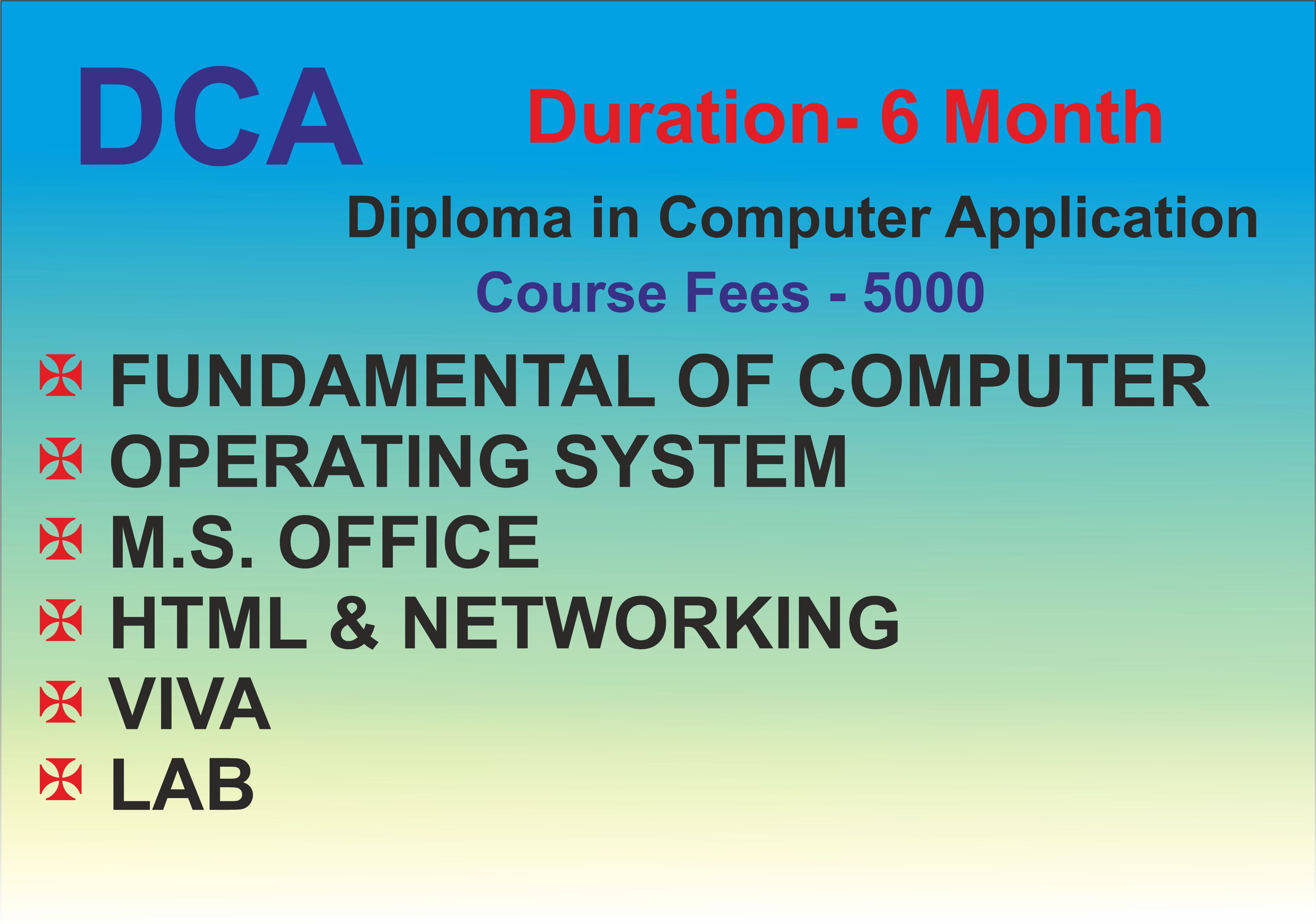 DIPLOMA IN COMPUTER APPLICATION